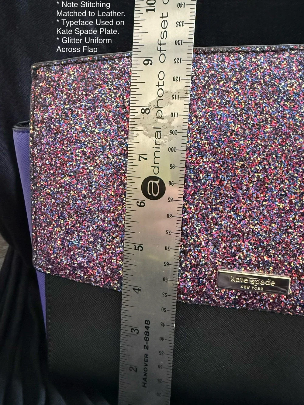 Kate Spade Laurel Way Multi Glitter Alisanne Satchel NWOT - purple Black